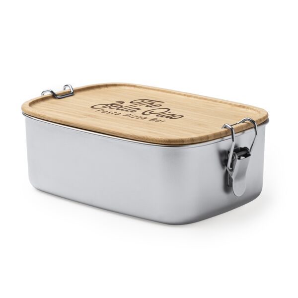 Stainless Steel Lunch Box with Bamboo Lid Thumbnail