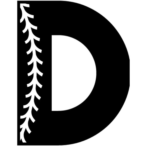 Baseball Alphabet D left Thumbnail