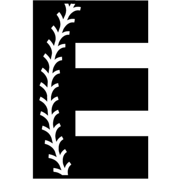 Baseball Alphabet E right Thumbnail
