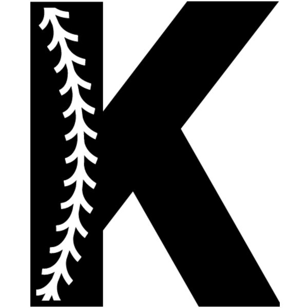 Baseball Alphabet K left Thumbnail