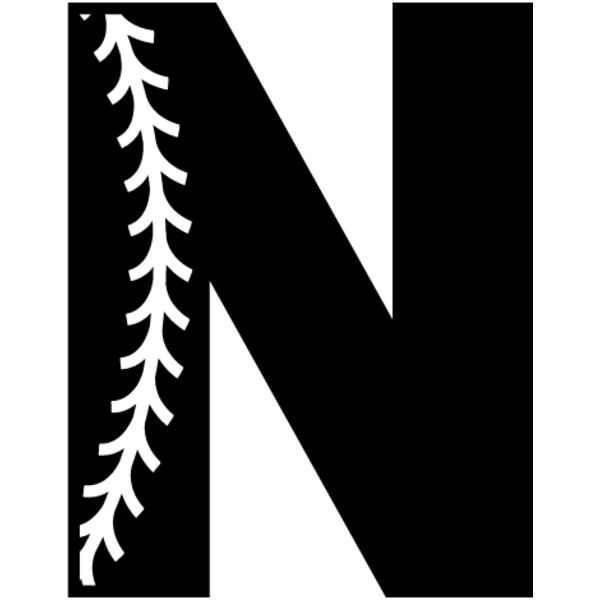 Baseball Alphabet N left Thumbnail